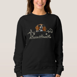 Sweatshirt Maman Basset Hound Battement de coeur avec chien C