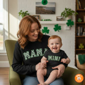 Sweatshirt Maman Chanceuse Trèfle Fête de la Saint-Patrick Ma