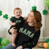 Sweatshirt Maman Chanceuse Trèfle Fête de la Saint-Patrick Ma
