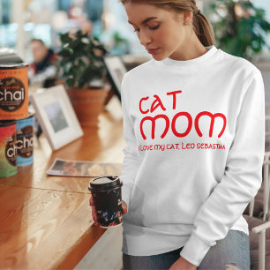 Sweatshirt Maman Chat Amoureux Animaux Citation Drôle Mignonn
