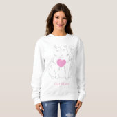 Sweatshirt Maman chat mignon chat (Devant entier)