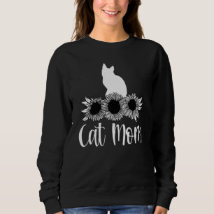 Sweatshirt Maman Chat Tournesol Propriétaire de Chat Chat Bra