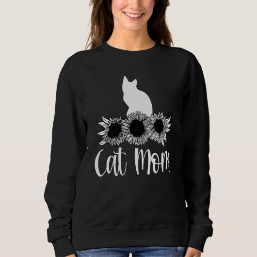 Sweatshirt Maman Chat Tournesol Propriétaire de Chat Chat Bra (Devant)