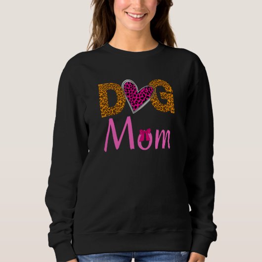 Sweatshirt Maman Chien Impression Léopard/Tendance Amoureux d (Devant)