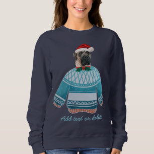 Sweatshirt Maman chien Mastiff anglais Noël Cadeau de Noël la