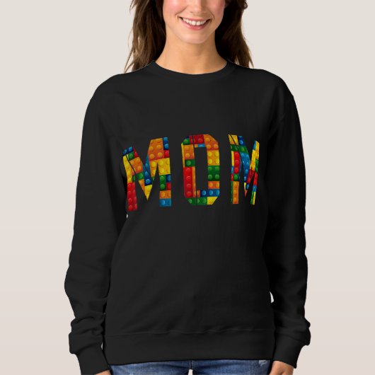 Sweatshirt Maman Constructeur de briques Funny Blocs Maître C (Devant)