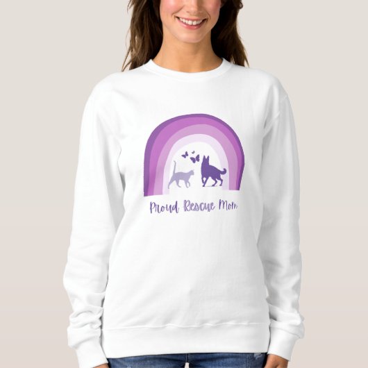 Sweatshirt Maman d'animal de sauvetage (Devant)
