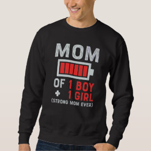 Sweatshirt Maman De 1 Garçon De Fille Ou Fils Fille Fête Mère