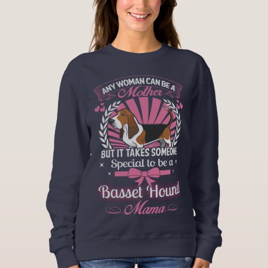 Sweatshirt Maman de Basset Hound (Devant)