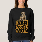 Sweatshirt Maman de caniche encrée (Devant)