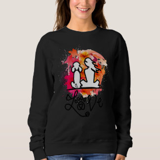 Sweatshirt maman de caniche et amoureux de poodle coloré