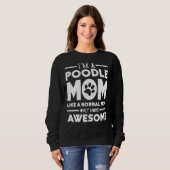 Sweatshirt Maman de caniche géniale (Devant entier)