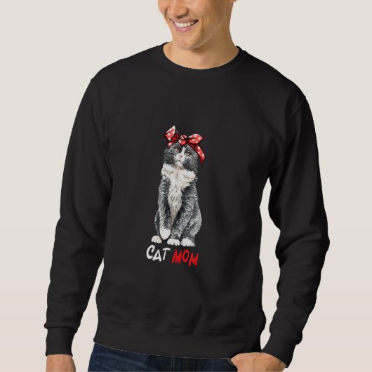 Sweatshirt Maman de chat drôle (Devant)