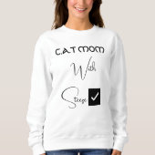 Sweatshirt Maman de chat drôle écriture noire amoureuse des a (Devant)