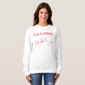 Sweatshirt Maman de chat personnalisée écriture rouge drôle a (Devant entier)