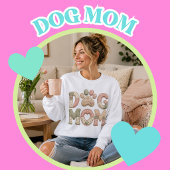 Sweatshirt Maman de Chien Faux Patchwork