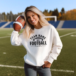 Sweatshirt Maman de football Équipe universitaire Nom Numéro 