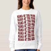 Sweatshirt Maman de la mariée Rouge foncé Correspondance mari (Devant)