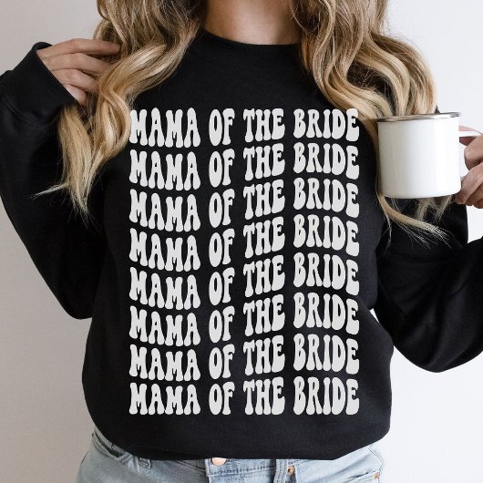 Sweatshirt Maman de la mariée White Matching Bridal Party