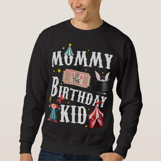 Sweatshirt Maman De L'Anniversaire Enfant Ringmaster Maman (Devant)