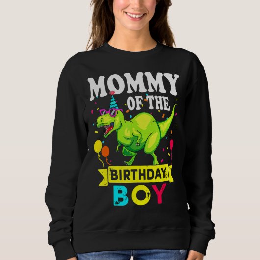 Sweatshirt Maman De L'Anniversaire Garçon Rex Rawr Dinosaur N (Devant)