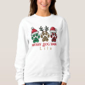 Sweatshirt maman de merry dog personnalisées de noël (Devant)