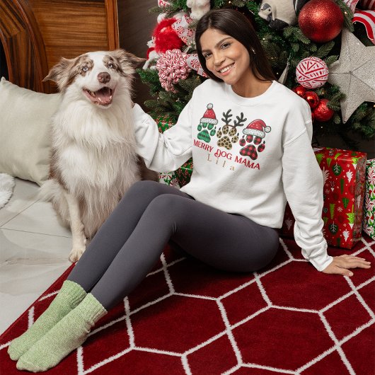 Sweatshirt maman de merry dog personnalisées de noël