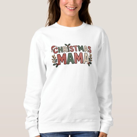 Sweatshirt Maman de Noël (Devant)