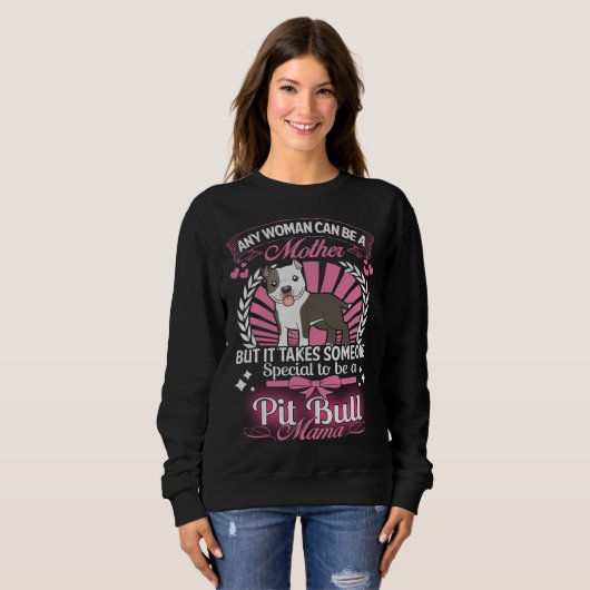 Sweatshirt Maman de pitbull (Devant entier)