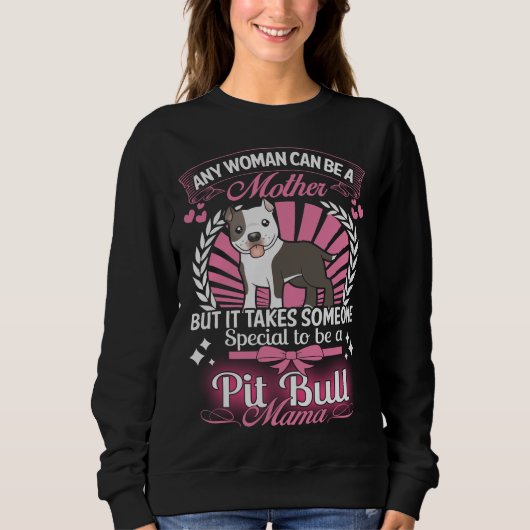 Sweatshirt Maman de pitbull (Devant)