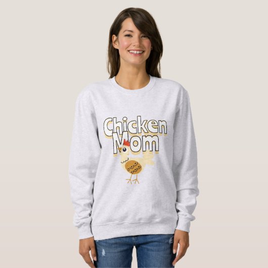 Sweatshirt Maman de poulet drôle (Devant entier)