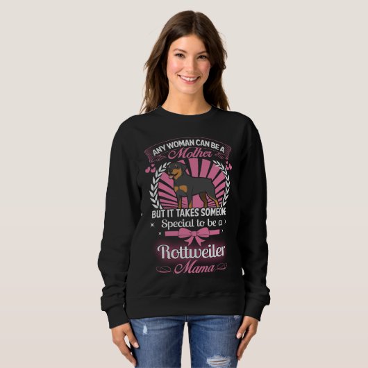 Sweatshirt Maman de rottweiler (Devant entier)