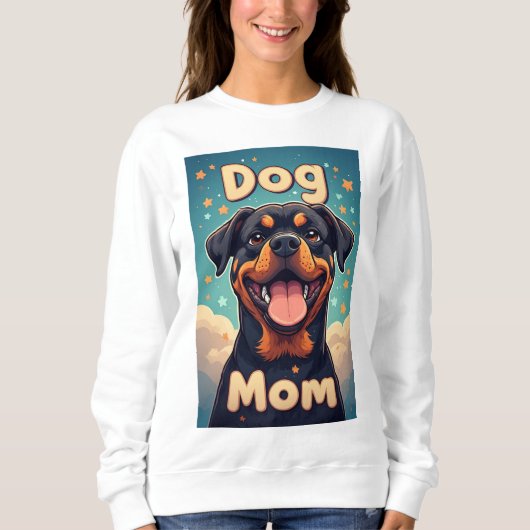 Sweatshirt Maman de Rottweiler Coloré (Devant)