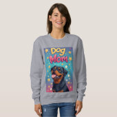Sweatshirt Maman de Rottweiler heureuse (Devant entier)