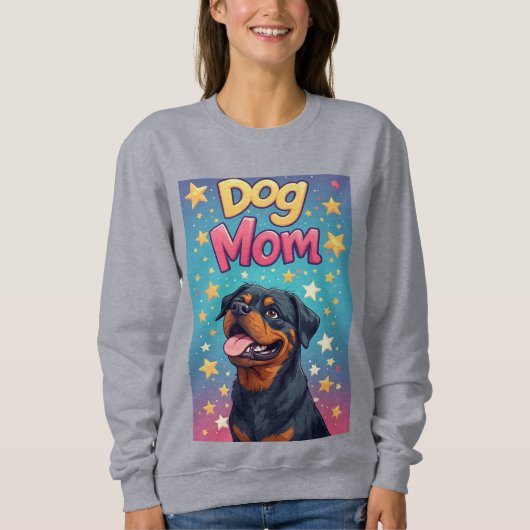 Sweatshirt Maman de Rottweiler heureuse (Devant)