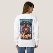 Sweatshirt Maman de Rottweiler souriant (Dos entier)