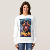 Sweatshirt Maman de Rottweiler souriant (Devant entier)