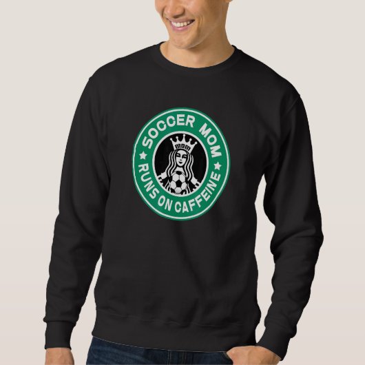 Sweatshirt Maman De Soccer Fait Fonctionner L'Équipe De Caféi (Devant)