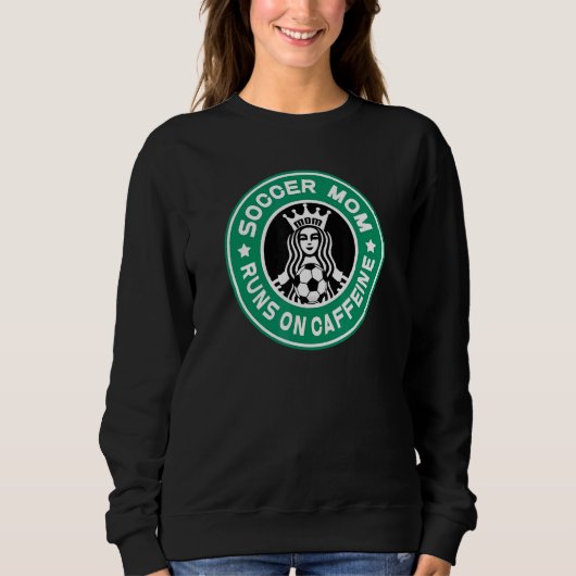 Sweatshirt Maman De Soccer Fait Fonctionner L'Équipe De Caféi (Devant)