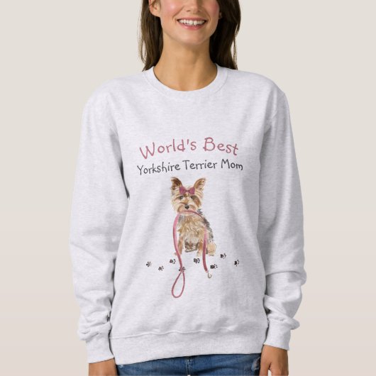 Sweatshirt Maman de Yorkshire Terrier la plus adorable du mon (Devant)