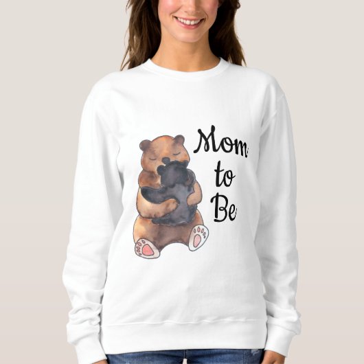 Sweatshirt Maman doit être l'ours des bois (Devant)