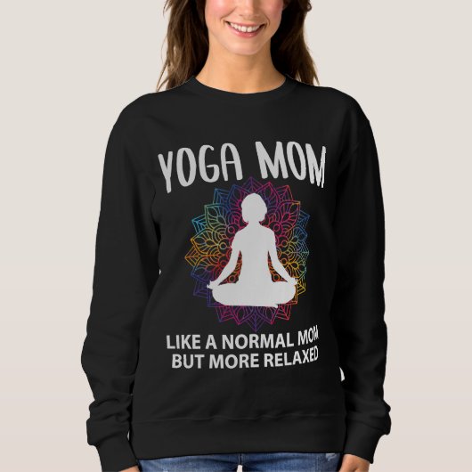 Sweatshirt Maman du yoga dit (Devant)