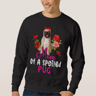 Sweatshirt Maman D'Un Carlin Gâté Mignonne Carlin Chien Bow C