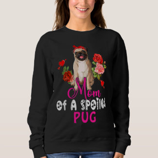 Sweatshirt Maman D'Un Carlin Gâté Mignonne Carlin Chien Bow C