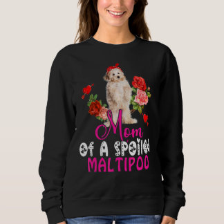 Sweatshirt Maman D'Un Maltipoo Mignonne Maltipoo Chien Bow Ti