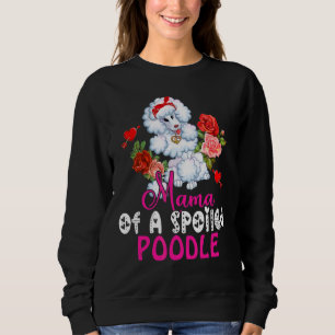 Sweatshirt Maman D'Un Poodle Cute Poodle Poodle Bow Cravate F