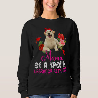 Sweatshirt Maman D'Une Cute Bow De Chien De Labrador Retrieve