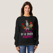 Sweatshirt Maman D'Une Mignonne Cravate De Bow De Chien Whipp (Devant entier)