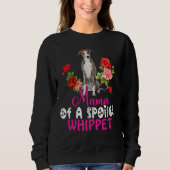 Sweatshirt Maman D'Une Mignonne Cravate De Bow De Chien Whipp (Devant)