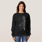 Sweatshirt Maman fière maman militaire Citations de drapeau a (Devant entier)